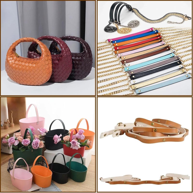 CDY Double Sided Leather Straps: 1 Inch Wide 200 Inches Long Leather Strip for DIY Craft Projects Bag Strap Very Suitable Traction Ropes (Brown) - Image 5